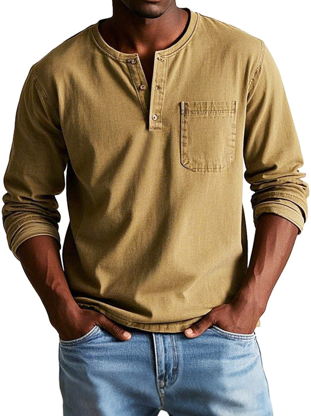 Lenoir™ | Chemise Vintage à Manches Longues